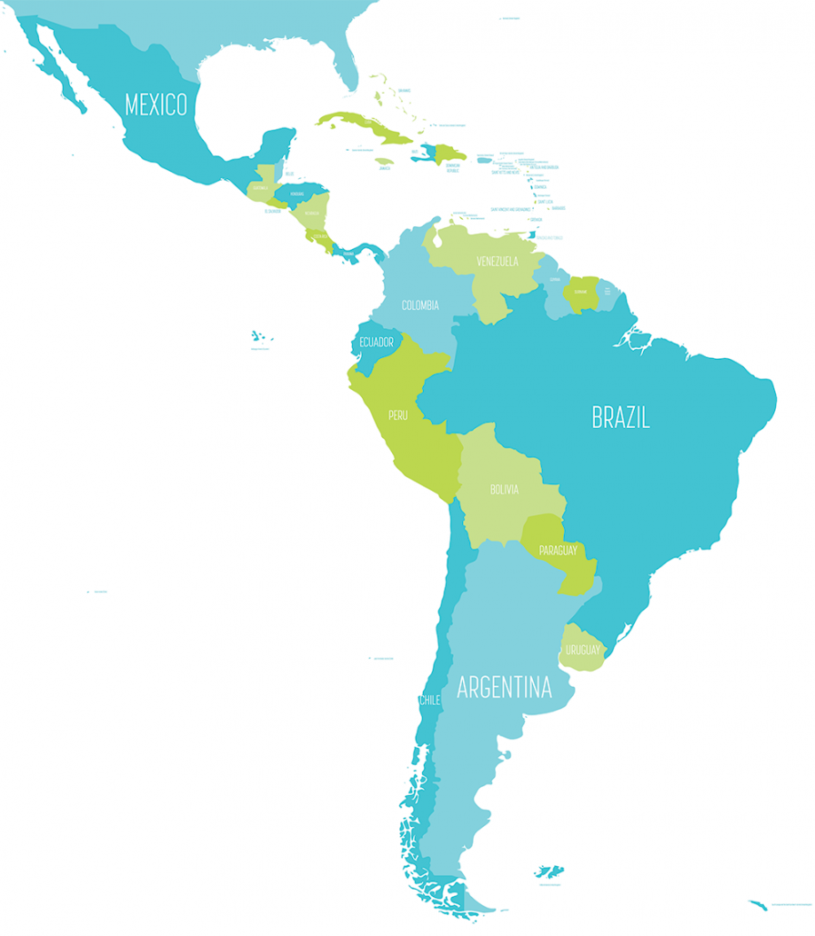 Negara argentina dan venezuela berada di kawasan